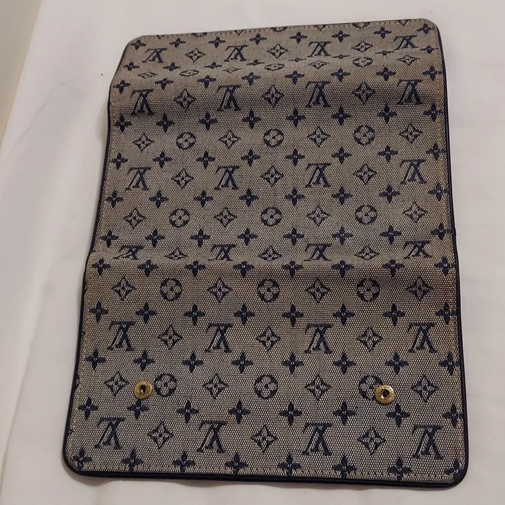 Louis Vuitton Blue Denim long Wallet
